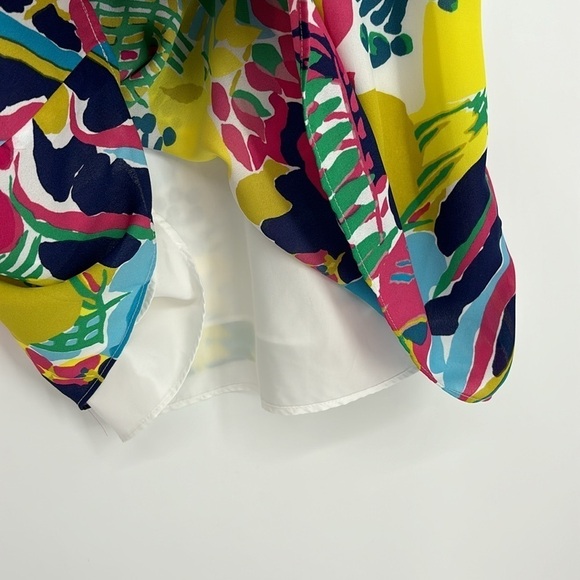 J. Crew Factory Tropical Printed Ruffle Cami Slip Dress Women’s Size 0 - Picture 7 of 10